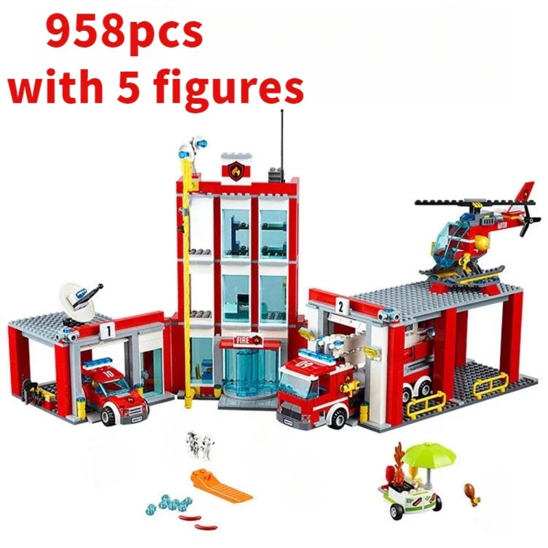 City Fire Station Helicopter T - Lego Set City recension och pris