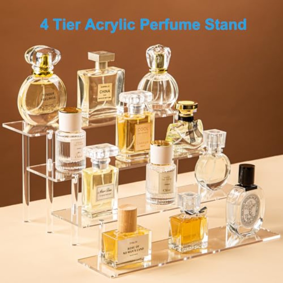 4 Tier Acrylic Perfume Organiz - Pop Display Shelf recension och pris