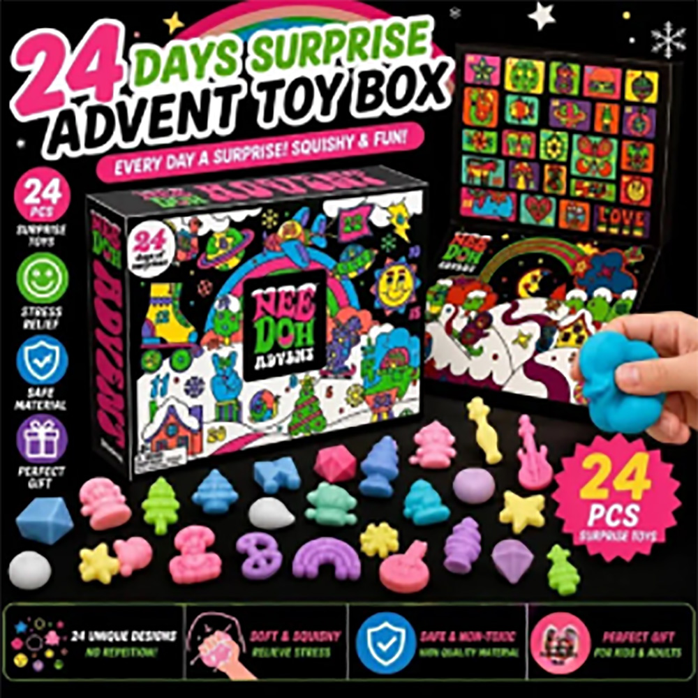 24Pcs Nee‑Doh Squish Fidget Ad - Mystery Box Blind Bag recension och pris